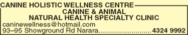 Canine Holistic Wellness Centre - Vets Newcastle 9